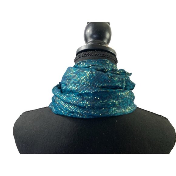Women’s Dark Touch Teal Scarf - Picture 3 of 9